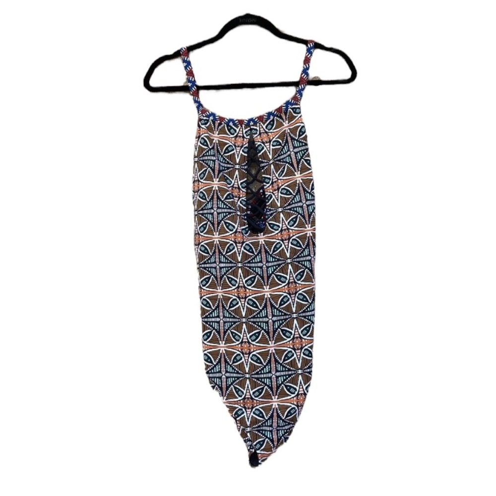 BLEU by Rod Beatite Geometric Cross Back One Piece Swimsuit Size 22